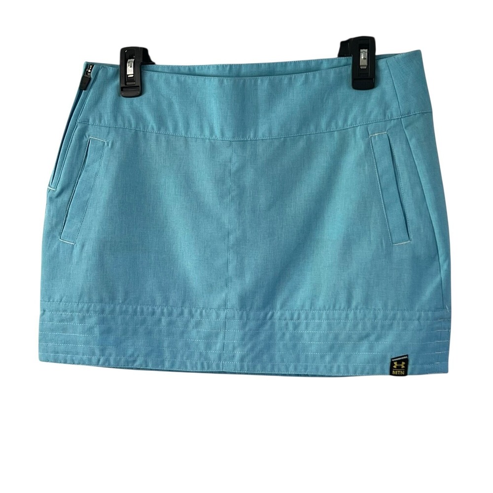 Under Armour MTN Women's Skirt Blue Size 8‎ Pockets Zip Golf Mini Activewear